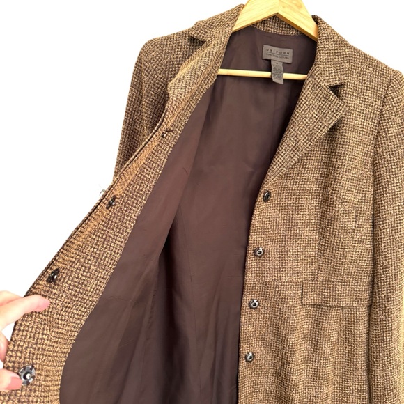 Vintage John Paul Richard Check Plaid Blazer Coat Size 12 - Picture 6 of 10